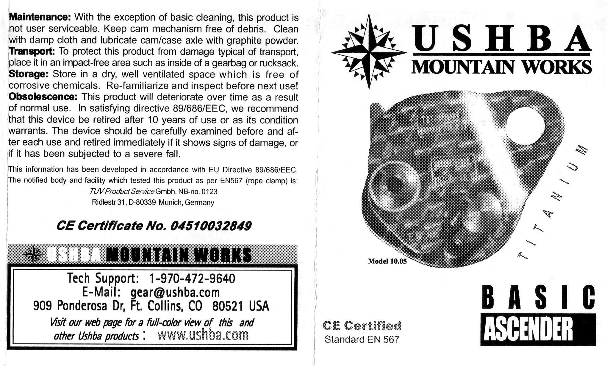 Titanium Basic Ascender Belay Device 10.05 Rock Climbing USHBA Ural-Alp 